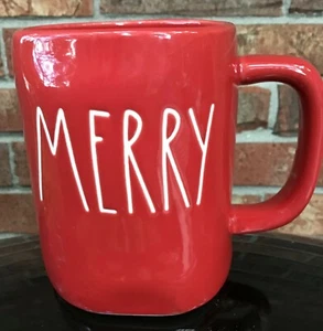 Rae Dunn Magenta Merry Christmas Red Coffee Mug Artisan Collection EUC - Picture 1 of 2