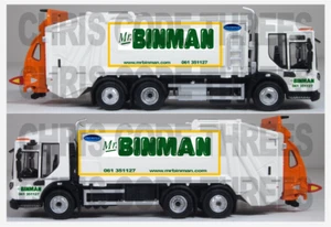 Code 3 Adhesive Vinyl Decals suit 1/76 Oxford Diecast Dennis Eagle - Mr Binman - Picture 1 of 1