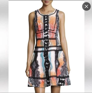 NWT Diane Von Furstenberg Margot Fit Flare Snake Print Dress 14 - Picture 1 of 3