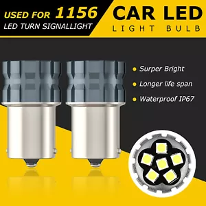 2Stk 1156 LED 6SMD BA15S P21 W Auto Rückfahrlicht Bremslicht Lampe 12V Weiß - Bild 1 von 11