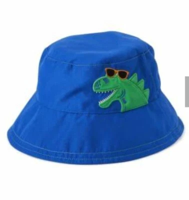 NWT Gymboree Hello Dino  Bucket Hat Sun Hat Royal Boys Various Sizes  - Image 1 of 4