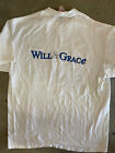vintage 90s Y2K will & grace sitcom tv show shirt white L television nostalgic