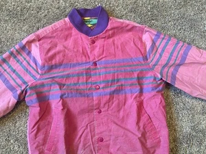 Vintage 90s Wrangler Brush popper Jacket Medium Pink Western USA, Minor flaw - Picture 1 of 14