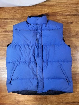 Chaleco acolchado de plumón Sierra Designs vintage para hombre talla XS azul Foto 1 de 4