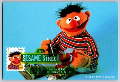 #5394b Sesame Street Ernie FDC Maxi Card w/DCP Cancel - Image 1 of 2