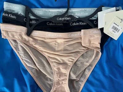 3 Pack  Transparent Logo XL Bikini Panties by Calvin Klein - Image 1 of 4