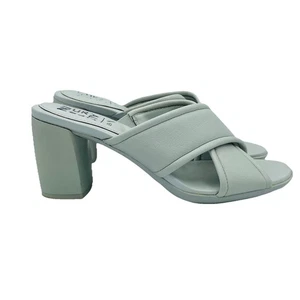 Naturalizer Zapatos Mujer Talla 7.5M Gris Ritmo Bloque Tacones Sandalias Sin Cordones Mules - Imagen 1 de 11