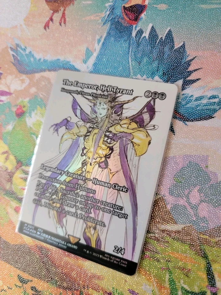 MTG FINAL FANTASY The Emperor, Hell Tyrant / Yawgmoth, Thran Physician FOIL - Image 1 of 4