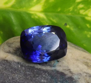 GIE Certified Natural Blue Sapphire Emerald Shape Gemstone 16.95 Cts - Picture 1 of 6