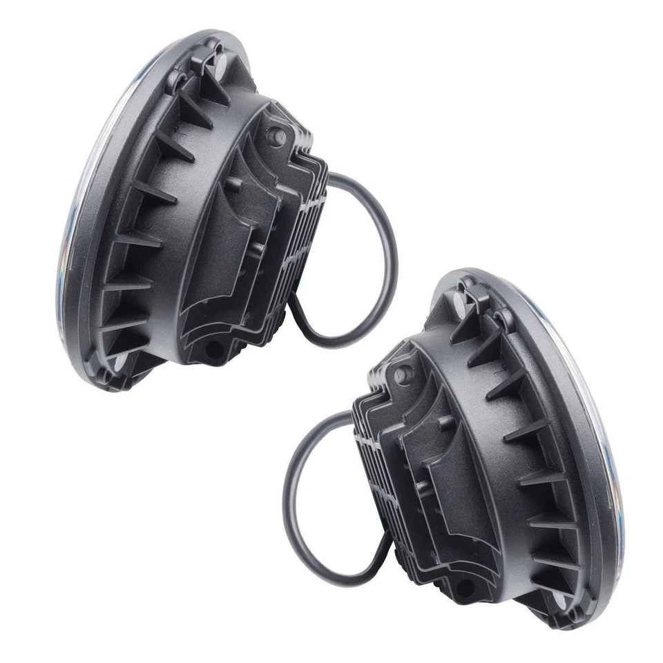 Faros LED de 7 pulgadas Jeep Wrangler JK 2007-2018 + JL kit de luces de cabeza bisel negro Foto 1 de 1