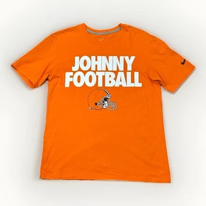 Nike NFL Cleveland Browns “JOHNNY FOOTBALL” Manziel Orange T-shirt Mens Medium M - Picture 1 of 6