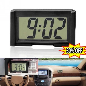 Cruscotto Auto Orologio Digitale-Piccolo Orologio LED Veicolo Orologio Tempo K/Adesivo - Foto 1 di 16