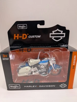 Motocicleta Harley Davidson 1966 FLH Electra Glide Maisto escala 1:18 H-D personalizada Foto 1 de 4