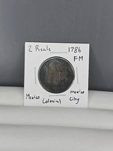 1786 Mexico FM 2 Reales Colonial Silver coin - Picture 1 of 5