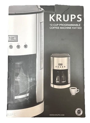 Krups 12-CUP PROGRAMMABLE COFFEE MAKER KM730D50-Works Great In Box Free Shipping - Image 1 of 4