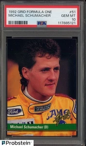 1992 Grid Formula One F1 Racing #51 Michael Schumacher RC Rookie PSA 10 GEM MINT - Picture 1 of 2
