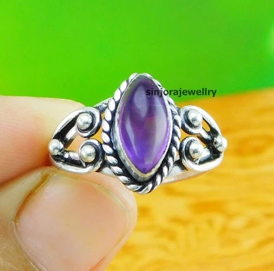 Anello regalo fatto a mano in argento sterling 925 con pietra preziosa... - Immagine 1 di 4