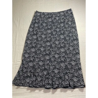 Falda midi Perception Concept para mujer negra blanca con estampado abstracto X grande de picnic Foto 1 de 4