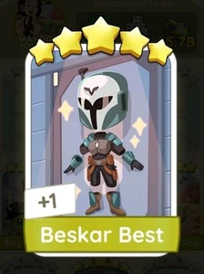 Set 17- 5⭐ BESKAR BEST ST.AR WARS / Mono-ply go Stickers - Picture 1 of 1