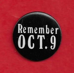 George McGovern 1972 - 1,5"/"Remember 9 de octubre" botón de campaña presidencial (pin06) - Imagen 1 de 2