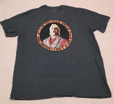 Ric Flair Official WWE 2xl Tshirt 2019 Wrestling XXL Jet Flying Kiss Stealing - Image 1 of 4
