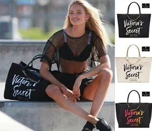Borsa da spiaggia Victoria's Secret Angel City catena nuova con etichette nera, bianca e regalo! - Foto 1 di 24