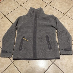Patagonia Divided Sky Damen Jacke Sherpa Fleece Medium M grau Reißverschluss Hochflor - Bild 1 von 15