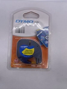 Cinta de recarga de etiquetas de plástico Dymo LetraTag (nueva, sellada, 1/2 pulgada, amarilla) - Imagen 1 de 4