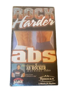 Rock Harder Abs 1999 VHS Body By Jake Ab Rocker Exercise Video Sealed - Picture 1 of 3