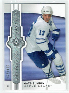 07-08 UD Upper Deck Ultimate Collection  Mats Sundin  /499  HOF