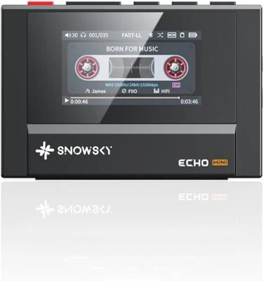 SnowSky/FiiO Echo MINI HiFi Bluetooth MP3 Player w/3.5mm&4.4mm output (Black) - Image 1 of 4