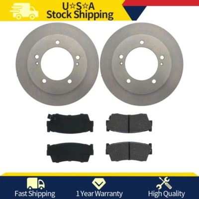 For 1989 1990 1997 Geo Tracker Centric Front Brake Rotors & Ceramic Brake Padss - Image 1 of 4