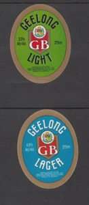 Australian Beer Labels.Unused.Geelong Brewing Company.Geelong Light & Lager. - Picture 1 of 1