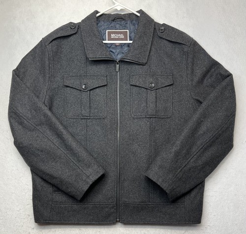 Cappotto grigio misto lana michael kors taglia XL taglia XL taglia XL spalline