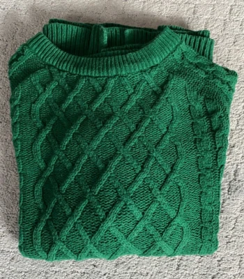 Suéter OLD NAVY Basketweave Verde Talla L Mangas Largas Foto 1 de 4