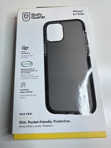 BodyGuardz Ace Pro 10ft Drop Protection Case For iPhone 12 Pro Max Smoke/Black - Picture 1 of 4