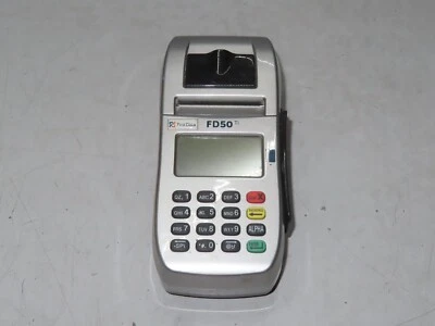 First Data FD50 Credit Card Reader Processing Terminal  - Image 1 of 3