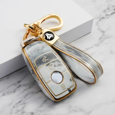 Fit For Mercedes Benz A200 C260 E300 GLC300 TPU Key Fob Case Full Cover Shell - Image 1 of 4