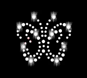 Strasssteine Schmetterling Bügelbild Hotfix Applikation Strass Butterfly Klein - Picture 1 of 3