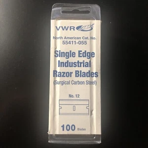 VWR Single Edge Industrial Razor Blades 100pc Surgical Carbon Steel 'SHIPS FREE" - Picture 1 of 4
