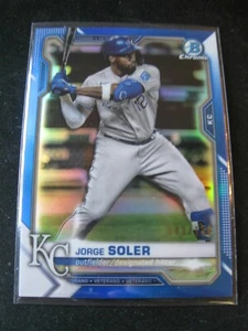 JORGE SOLER 2021 Bowman Chrome Blue Refractors #47 Kansas City Royals 043/150 - Picture 1 of 3