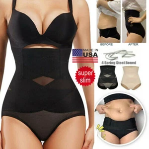 Womens Tummy Control High Waist Trainer Body Shaper Butt Lifter Briefs Shapewear - Picture 1 of 20