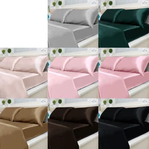 Polyester Satin Sheet Set Queen 33cm Wall by Abercrombie and Ferguson - Picture 1 of 10