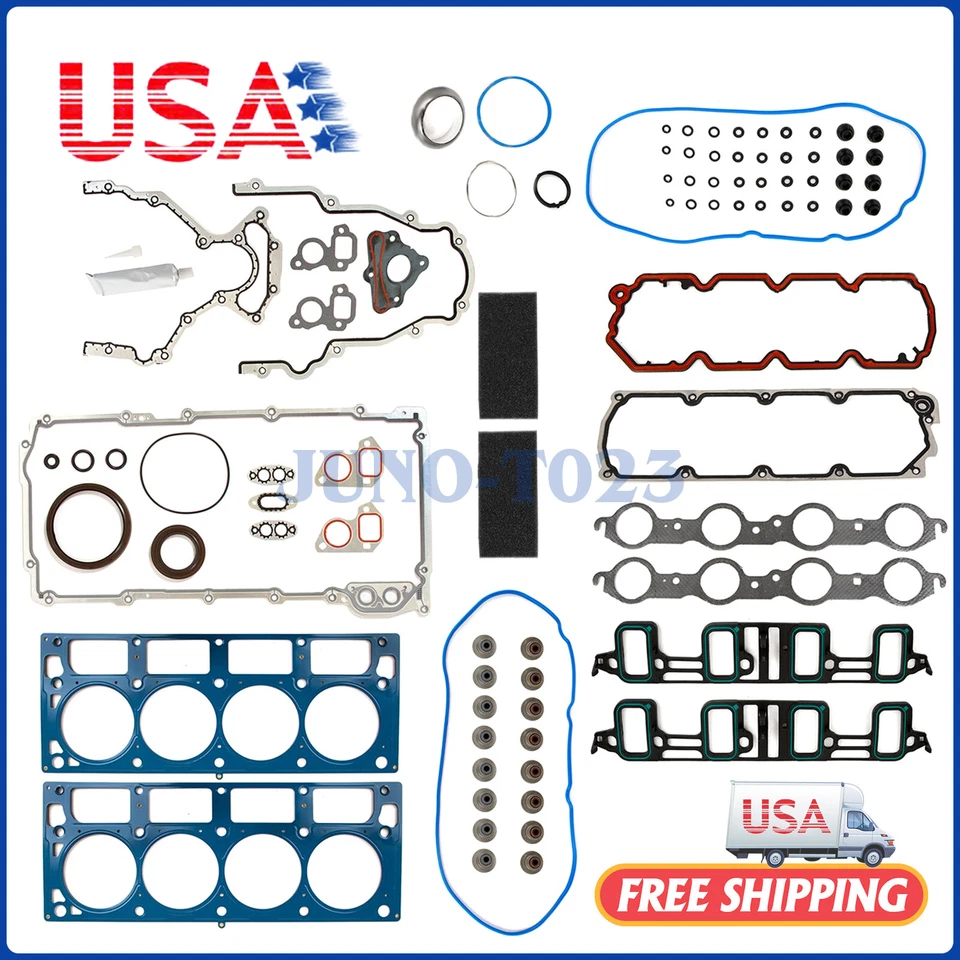 FULL Gasket Set For Cadillac Chevy Sierra 1500 GMC Yukon 6.0 6.2 VIN Y 2007-2011 - Image 1 of 4