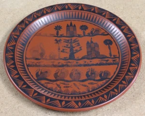 Plato de cena vintage RARO Royal Worcester Crown Ware Inglaterra Scottie Wilson - Imagen 1 de 4