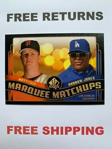 2008 SP Authentic #MM-26 Matt Cain Giants / Andruw Jones Los Angeles Dodgers MLB - Picture 1 of 2