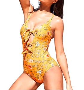 Figleaves Briony Swimsuit Non Wired Plunge Tie Front 755088 Long or Regular Body - Picture 1 of 10