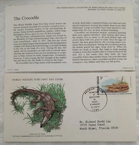 AFRICA - TOGO - 1977 - WWF - THE CROCODILE - FDC - Picture 1 of 2