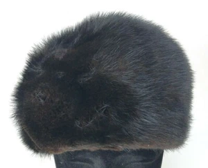 Vintage 50s 60s Mahogany Mink Real Fur Hat Cap Brown GORGEOUS Thick Silky Fur  - Picture 1 of 5