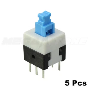 (5 PCS) DPDT Mini Push Button Switch ON-ON PC-Mount 8 X 8mm PC-Mount USA SELLER - Picture 1 of 3